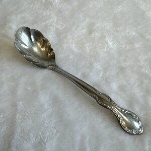 Vintage Wm Rogers & Son Stainless Sugar Spoon Shell 5.5”